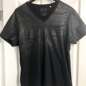 Guess faux leather tshirt men’s XL like new